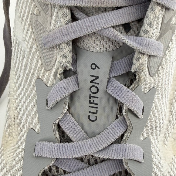 Hoka One One Clifton 9 Mens Running Shoes Grey Size 9.5D Athletic Sneakers Hike - Picture 8 of 13